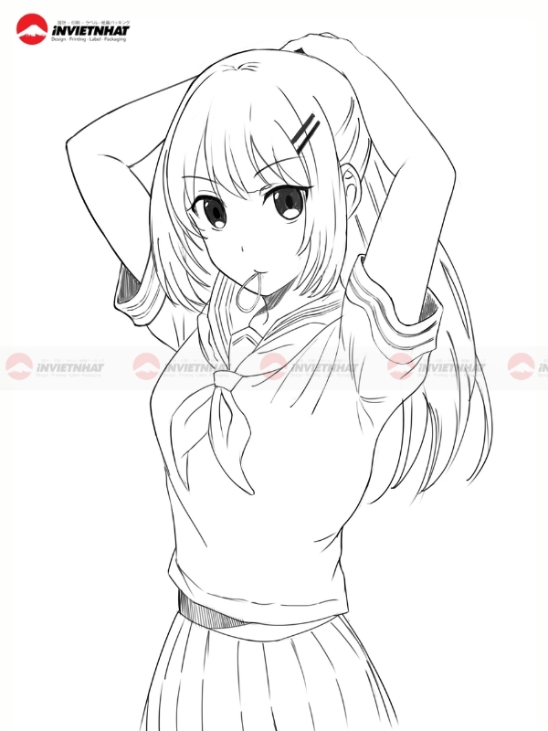 Anh anime nu den trang de to