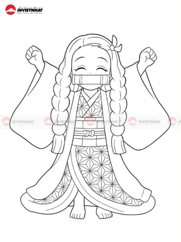 Tranh to mau anime nu co trang