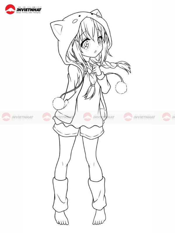 Tranh to mau anime nu loli