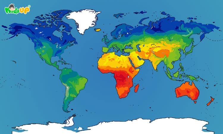Ảnh các mảng màu của 3 khu vực đới khí hậu trên Trái Đất