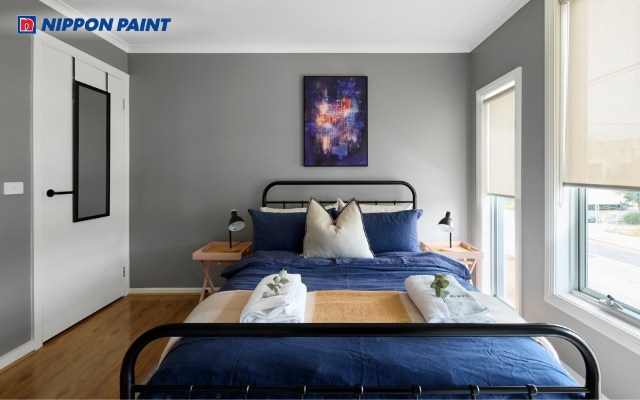 Gam màu xám ghi trung tính tạo cảm giác ấm cúng, tinh tế cho người mệnh Thủy