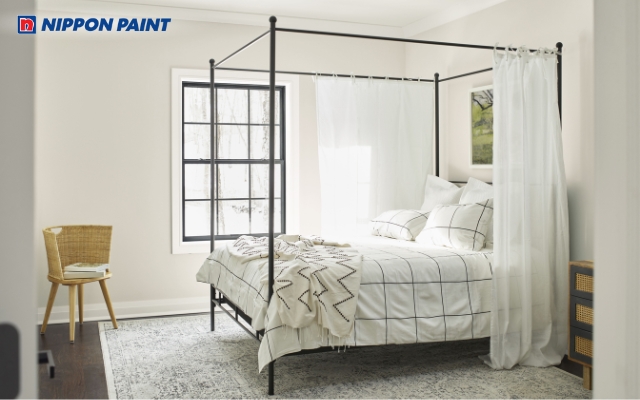 Phối màu trắng kem nhẹ nhàng giúp không gian trở nên rộng rãi, sáng sủa