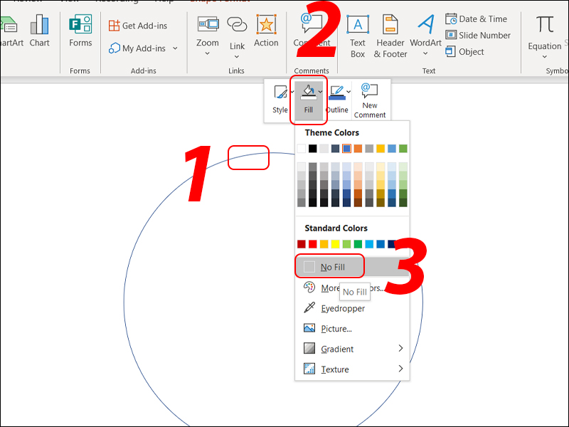 Loại bỏ màu của hình tròn