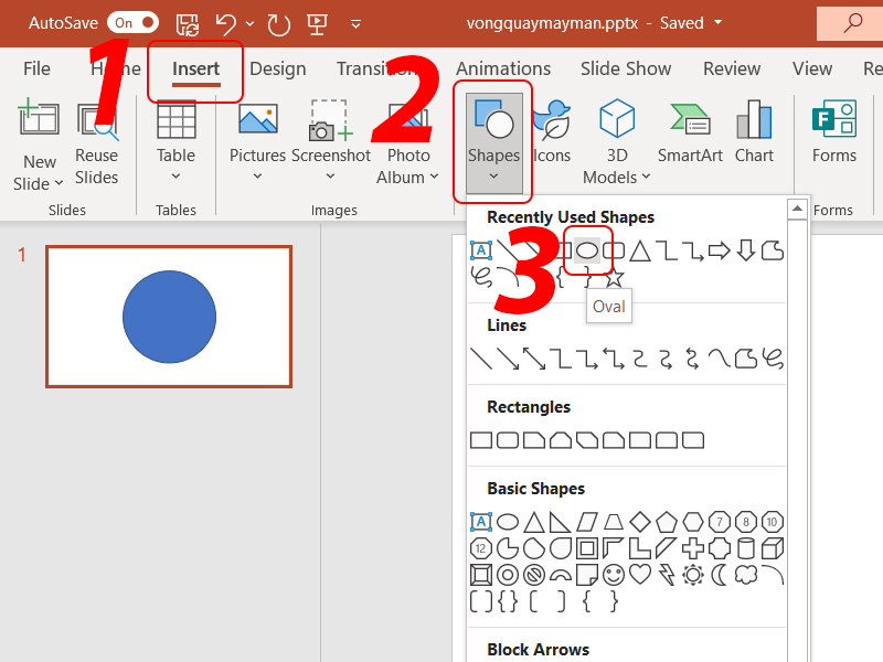Cách làm vòng quay may mắn trong PowerPoint cực đơn giản