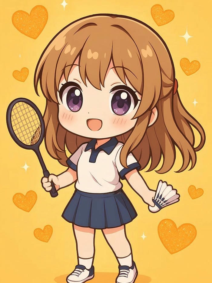 Hình học sinh chibi tạo hình đáng yêu