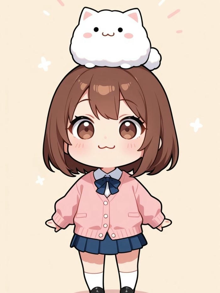 Học sinh nữ chibi ngoại hình dễ thương