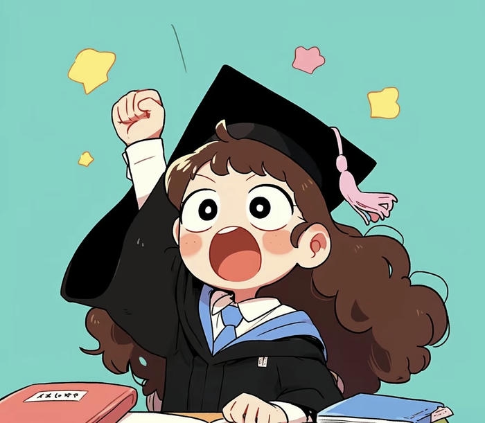 học sinh chibi buồn vui