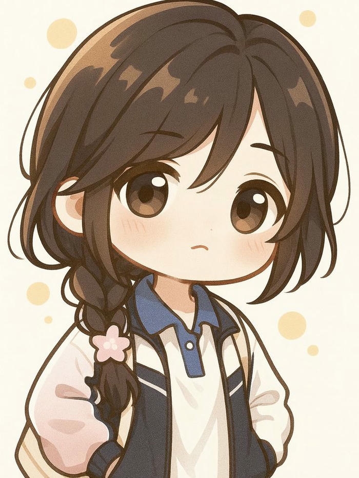 Ảnh chibi học sinh màu sắc tươi sáng