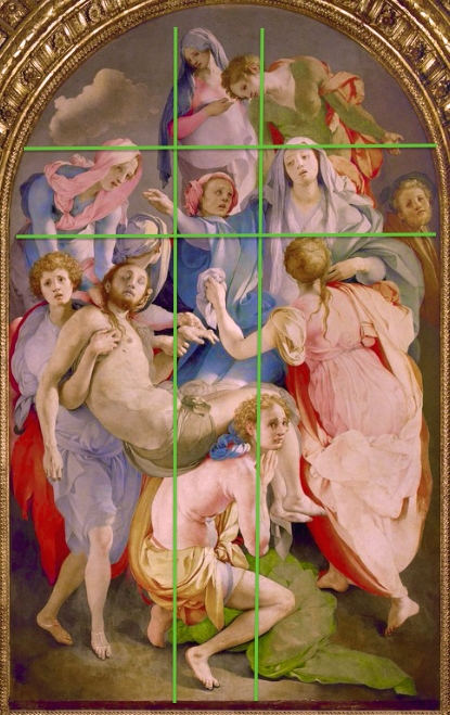 Jacopo Carucci da Pontormo, "The Deposition," 1526-1528, oil on wood, 313 x 192 cm (123 x 76 in), Capponi chapel, Santa Felicita, Florence
