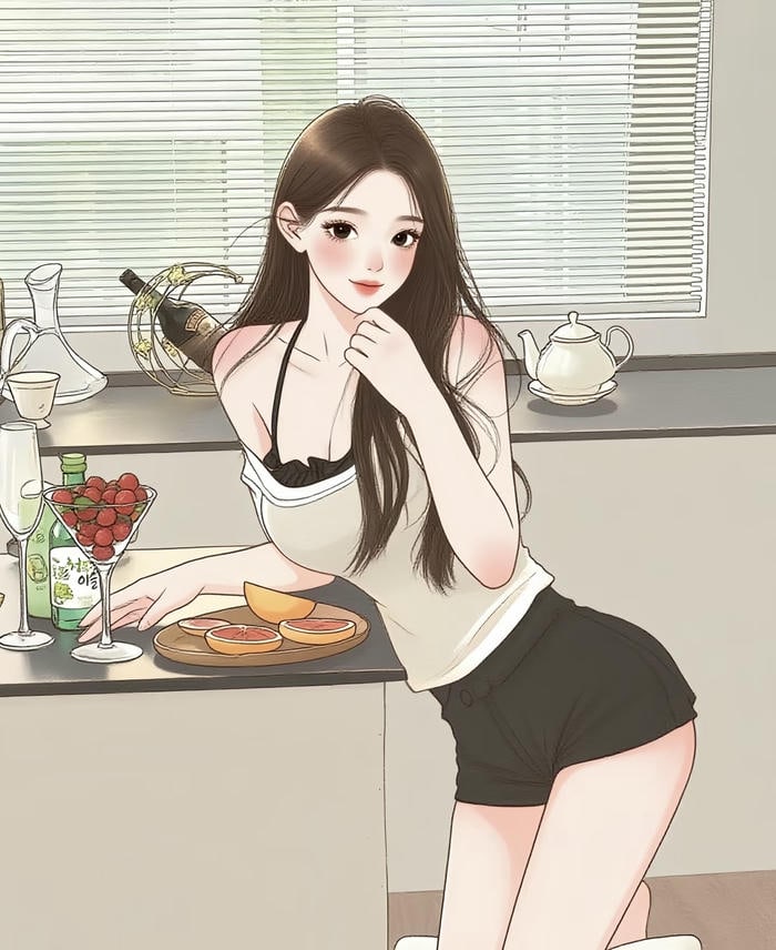 Ảnh anime gái mlem tạo hình quyến rũ hiện đại