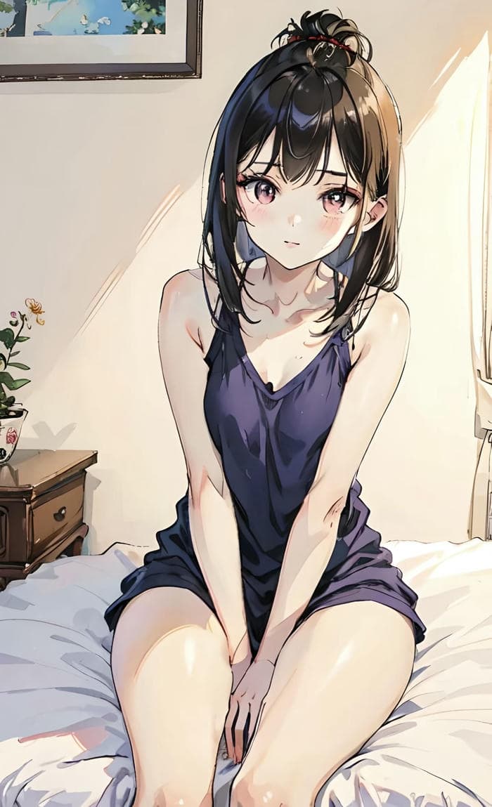 hình gái anime tóc dài