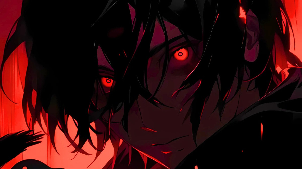 Ác quỷ anime nam với gương mặt nghiêm nghị