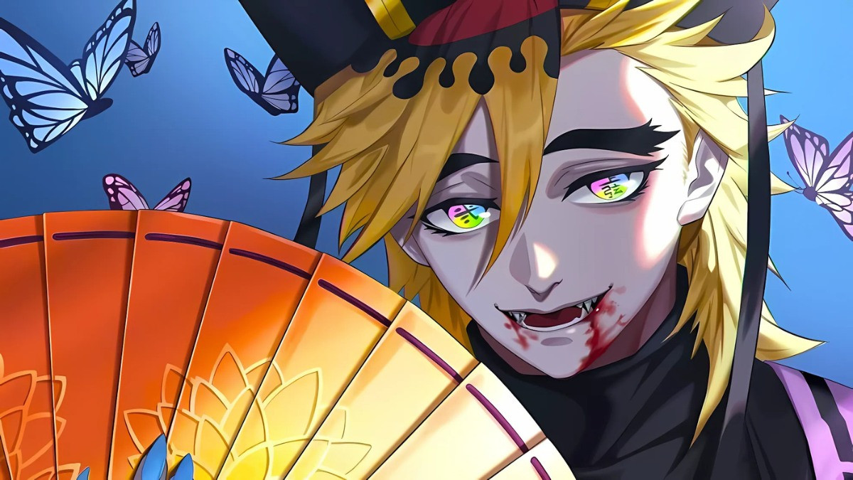 Gương mặt ác quỷ anime nam với biểu cảm thờ ơ