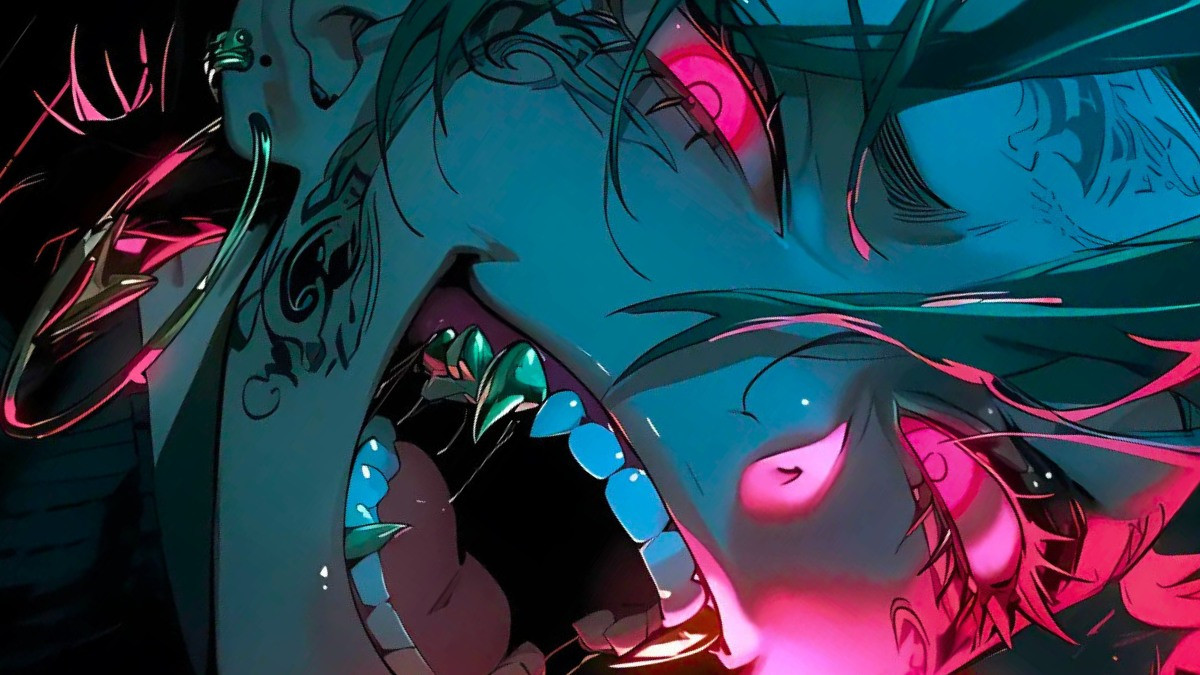 Hình ảnh ác quỷ anime nam bí ẩn trong bóng tối