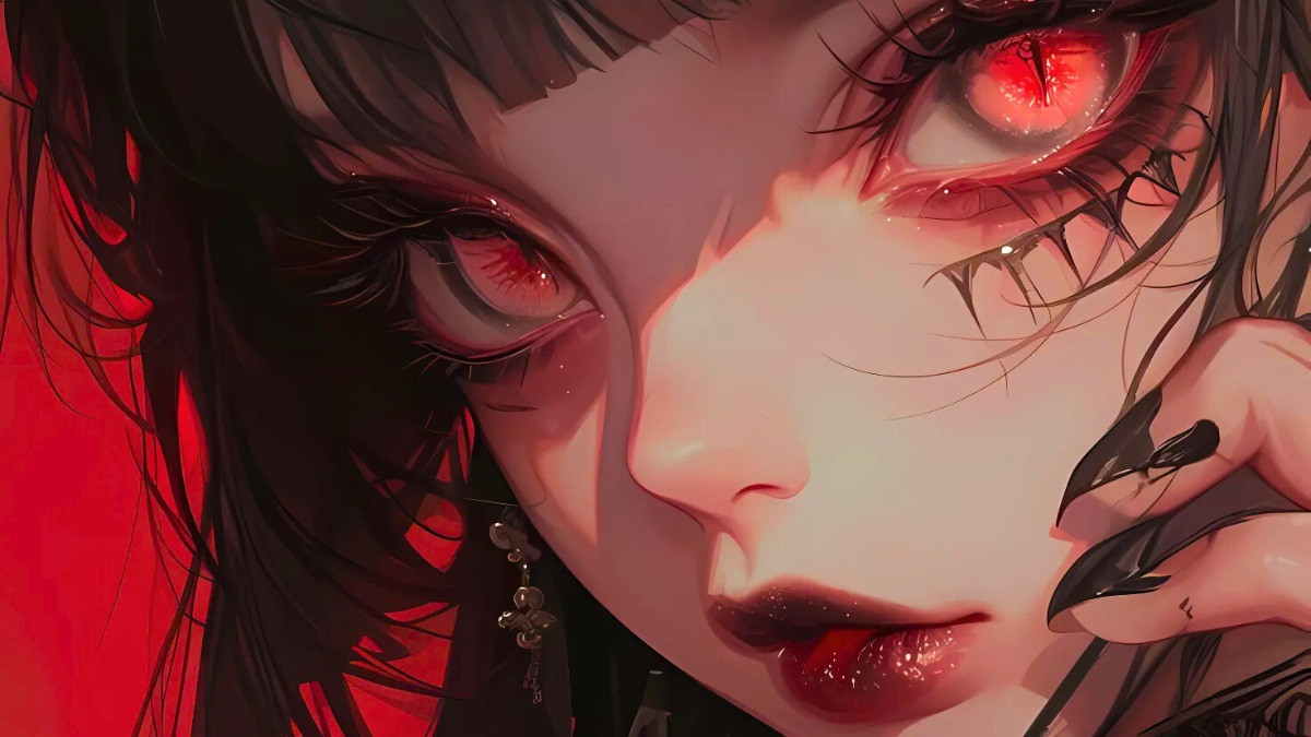 Hình ảnh ác quỷ anime ngầu trong đêm trăng