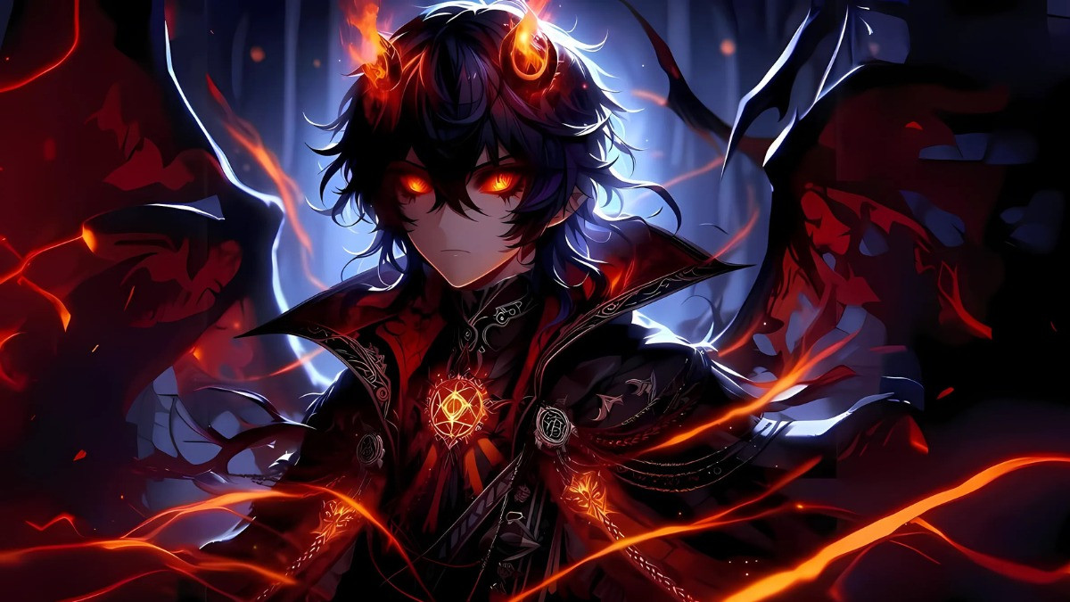 Ác quỷ anime ngầu với ánh mắt đầy uy lực
