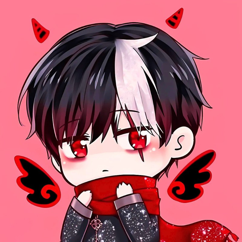 Hình ảnh ác quỷ anime chibi cute đang mỉm cười