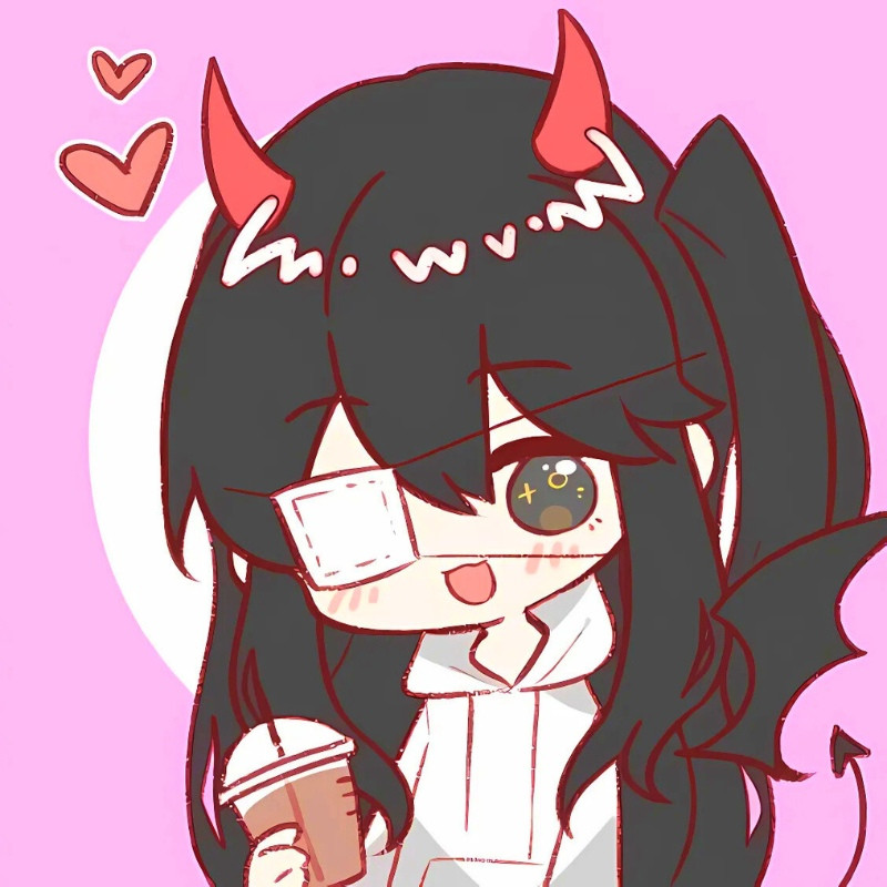 Hình ảnh ác quỷ anime chibi cute giơ tay chào