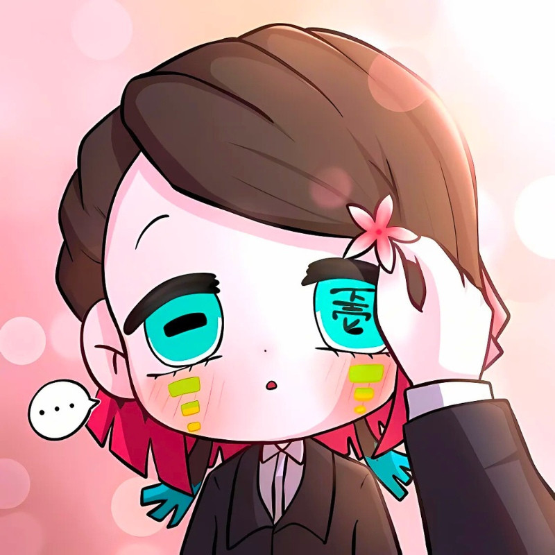 Ác quỷ anime chibi cute đang nháy mắt