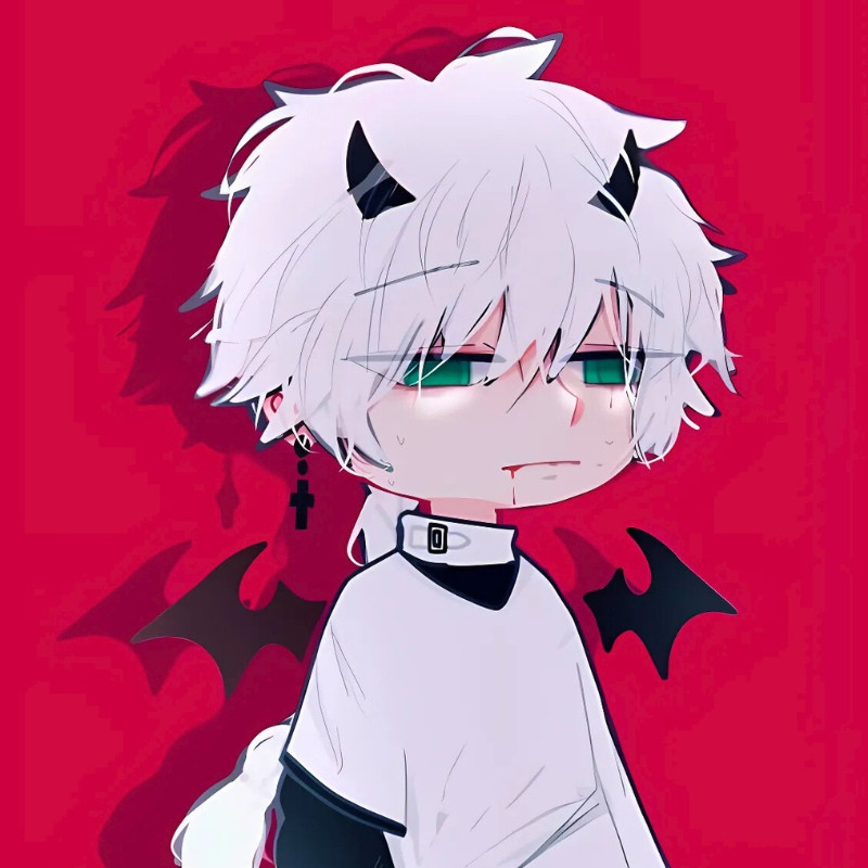 Ác quỷ anime chibi dễ thương tóc tím