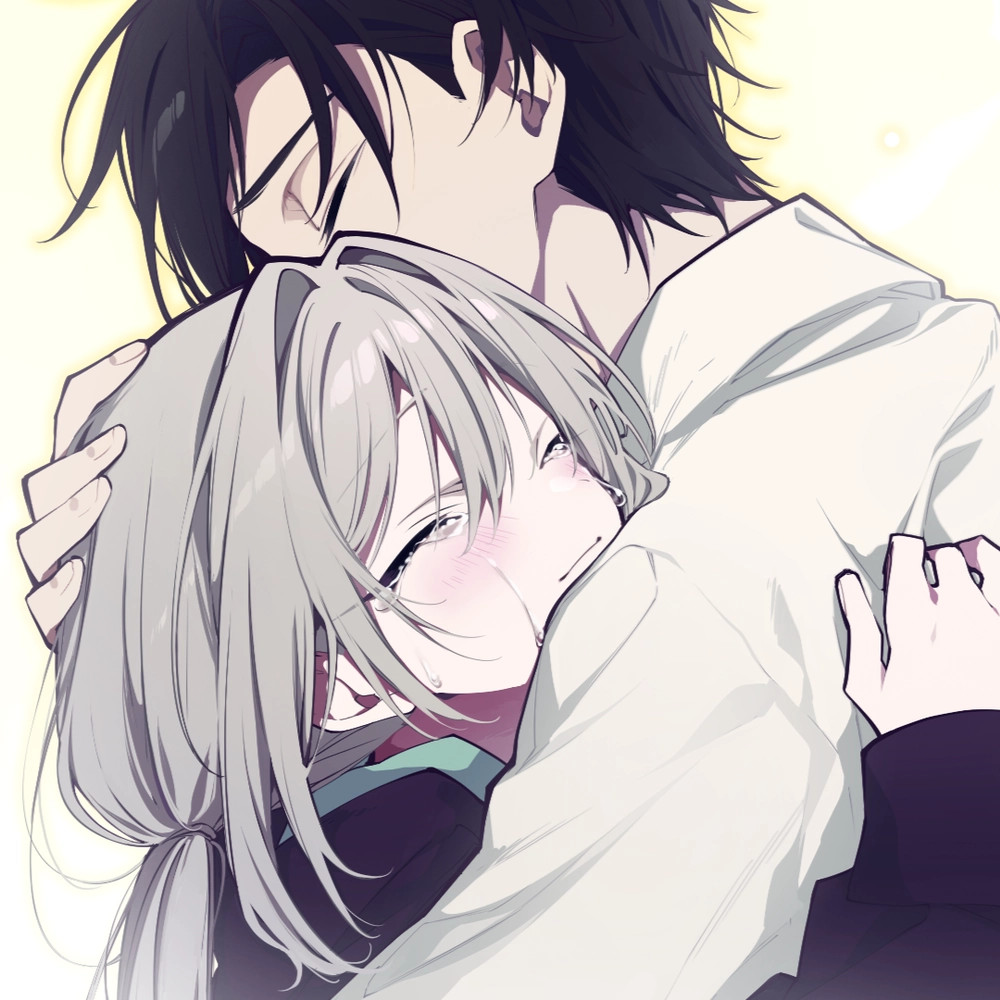 Cặp đôi anime ôm nhau ngủ bình yên giữa trời lạnh