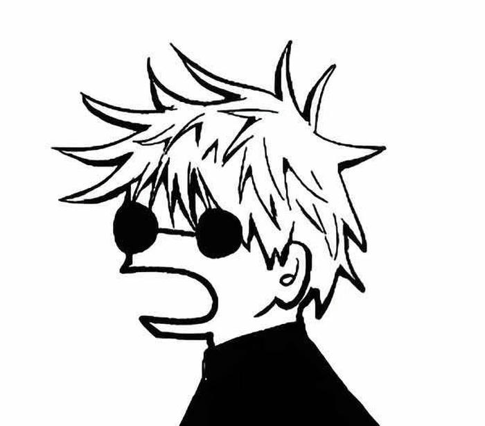 hình anime nam trắng đen ánh sáng