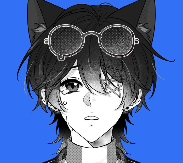 hình anime nam trắng đen đường nét đẹp