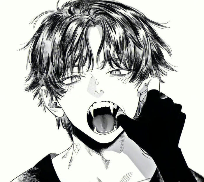 hình ảnh anime nam trắng đen nhân vật