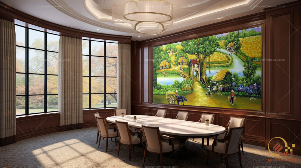 Tranh văn phòng phong cảnh đồng quê