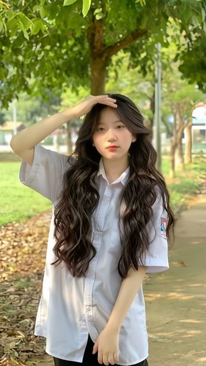 ảnh gái xinh k10 tóc xoăn