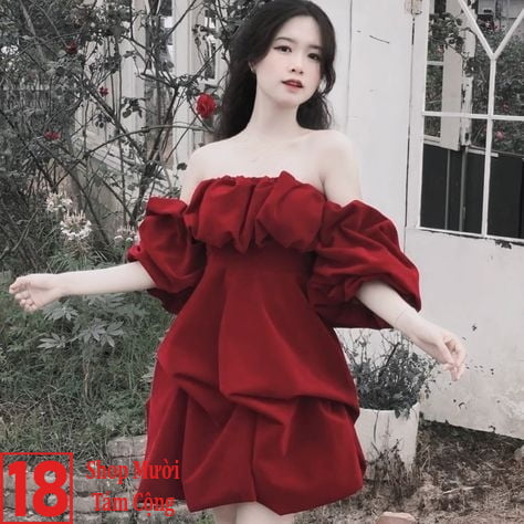 Gái Xinh Mặc Váy Ngắn Màu đỏ (5)