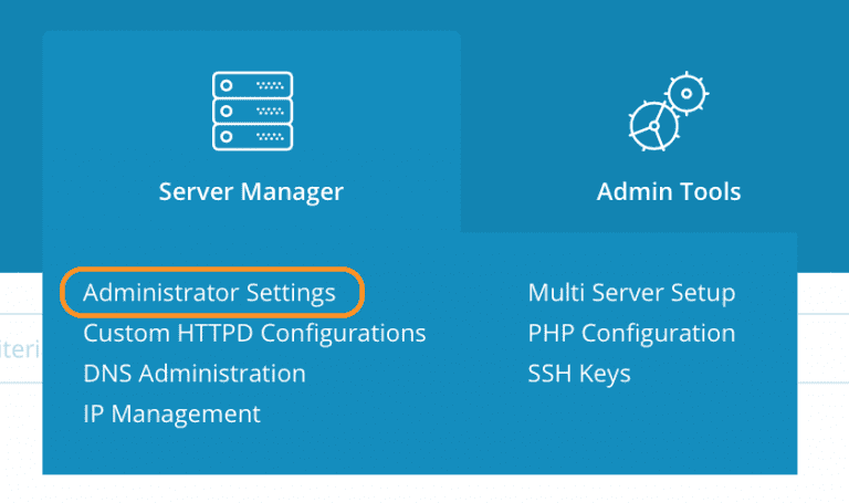 administrator settings
