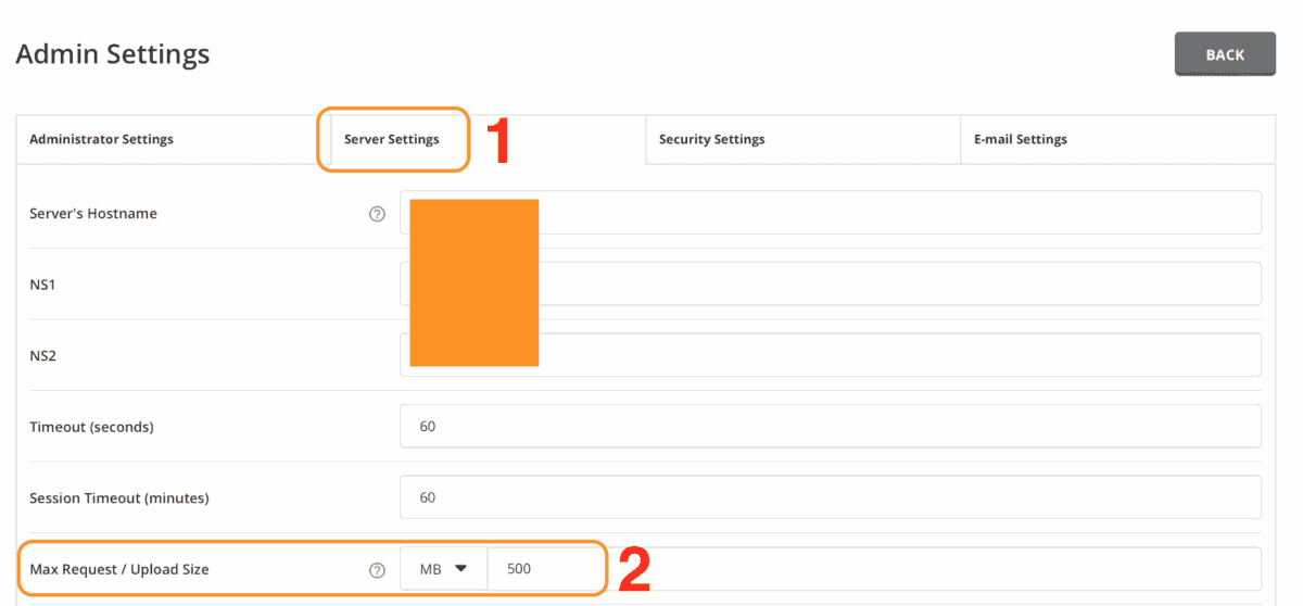 tăng dung lượng tải lên file manager directadmin