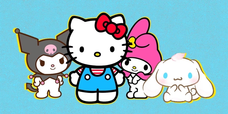 Ảnh nền Kuromi và Hello Kitty