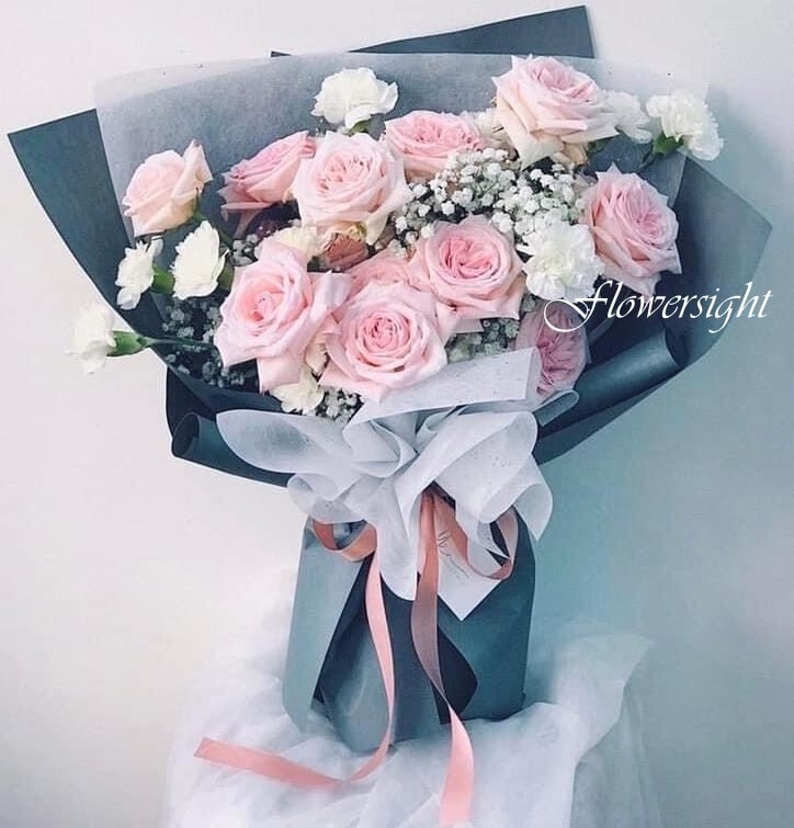 hoa mừng tốt nghiệp hồng