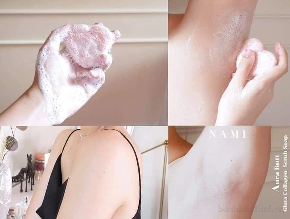 Xà phòng tắm tẩy tế bào chết toàn thân Ura Butt Gluta Collagen Scrub soap Thái Lan