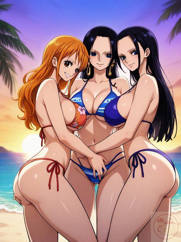 Vivi One Piece bikini xanh bạc