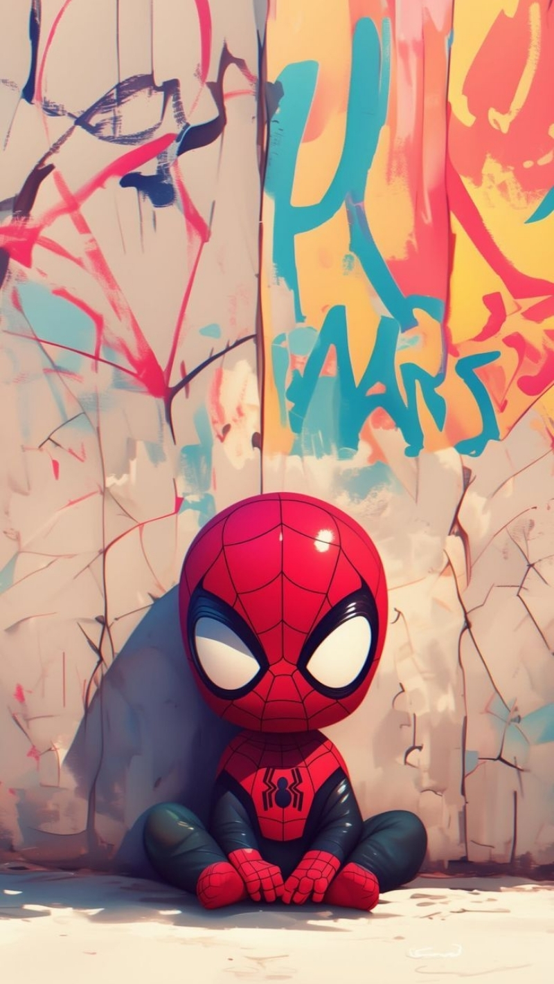 ảnh nền người nhện chibi ngộ nghĩnh