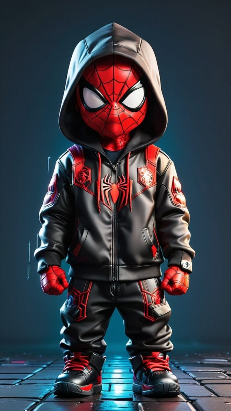 ảnh nền người nhện chibi trong sáng