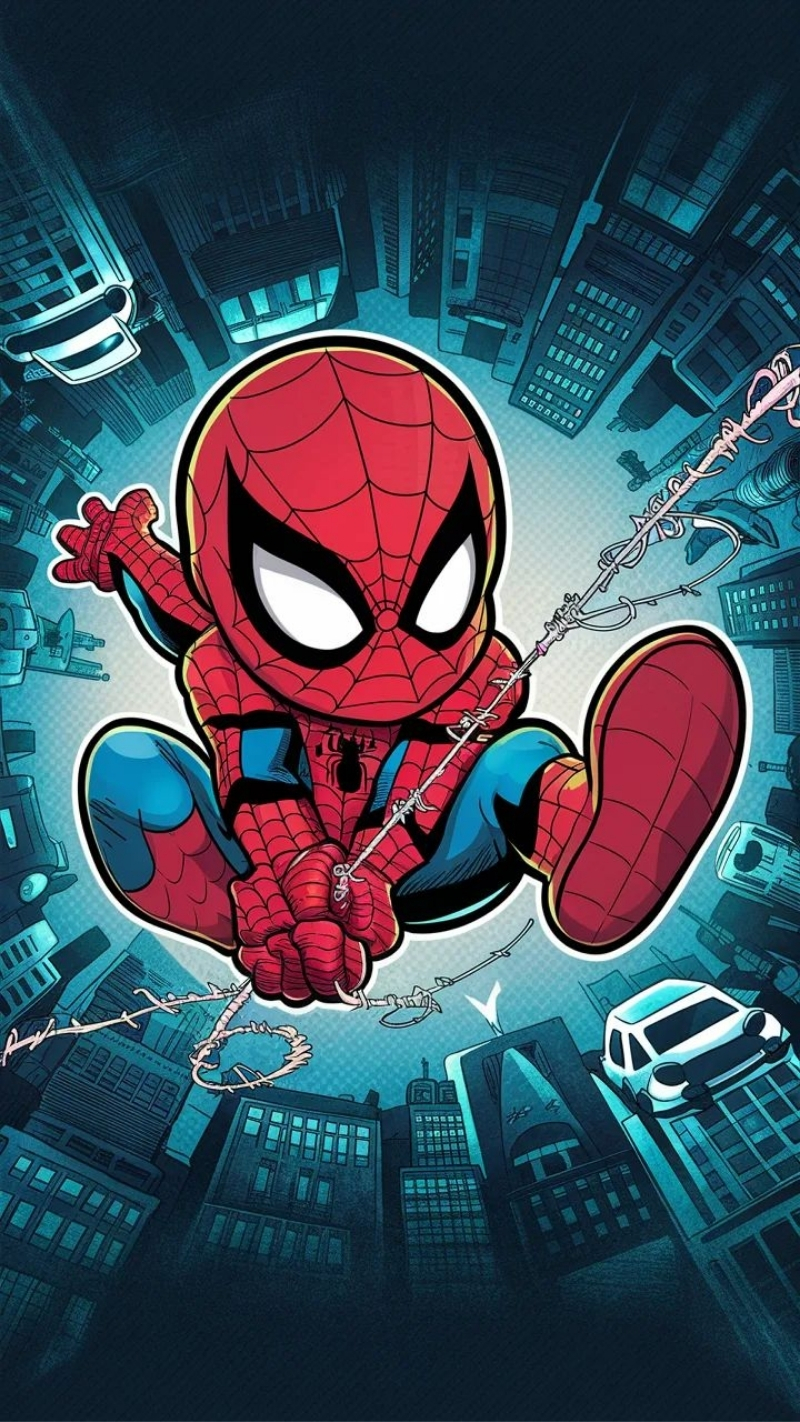 ảnh nền người nhện chibi sắc nét