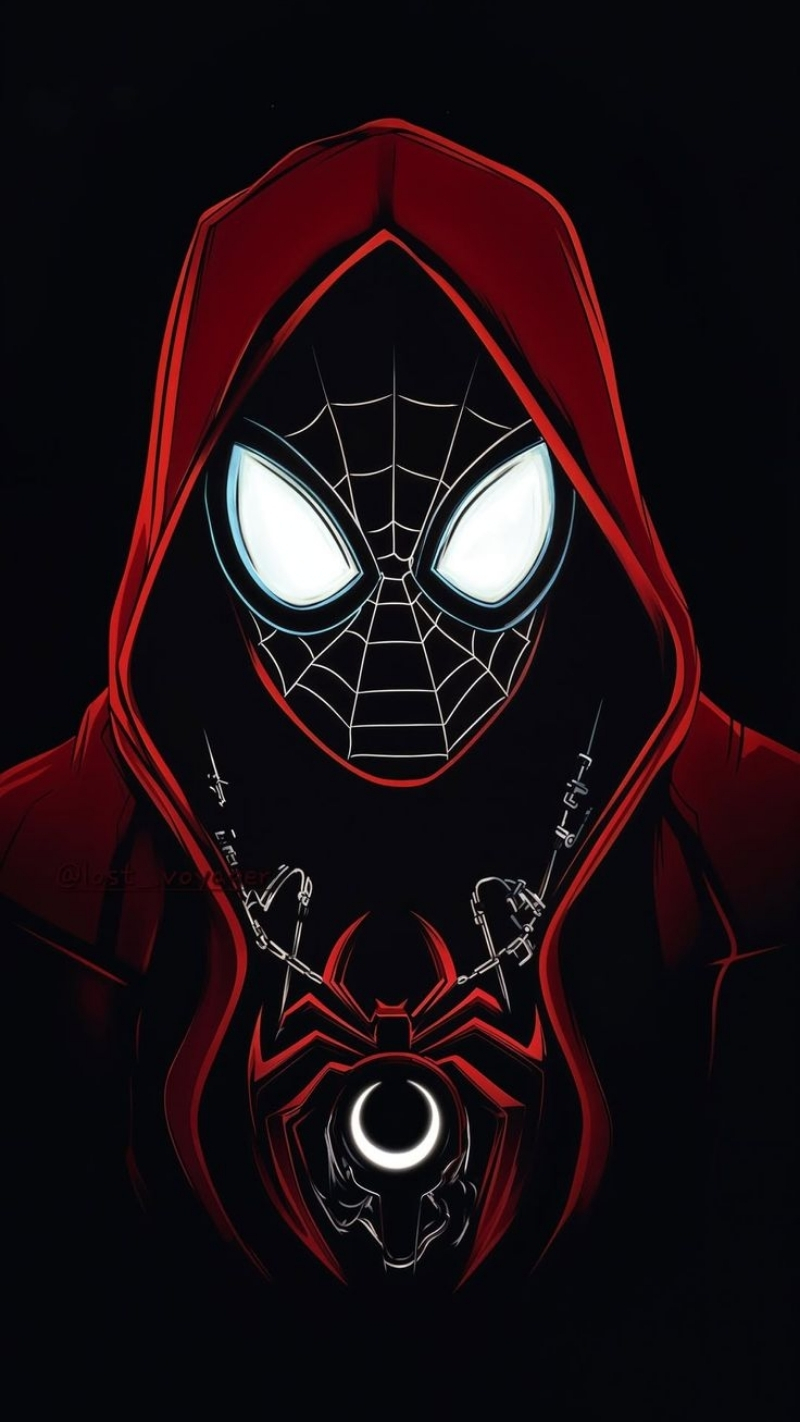 ảnh nền người nhện màu đen huyền bí