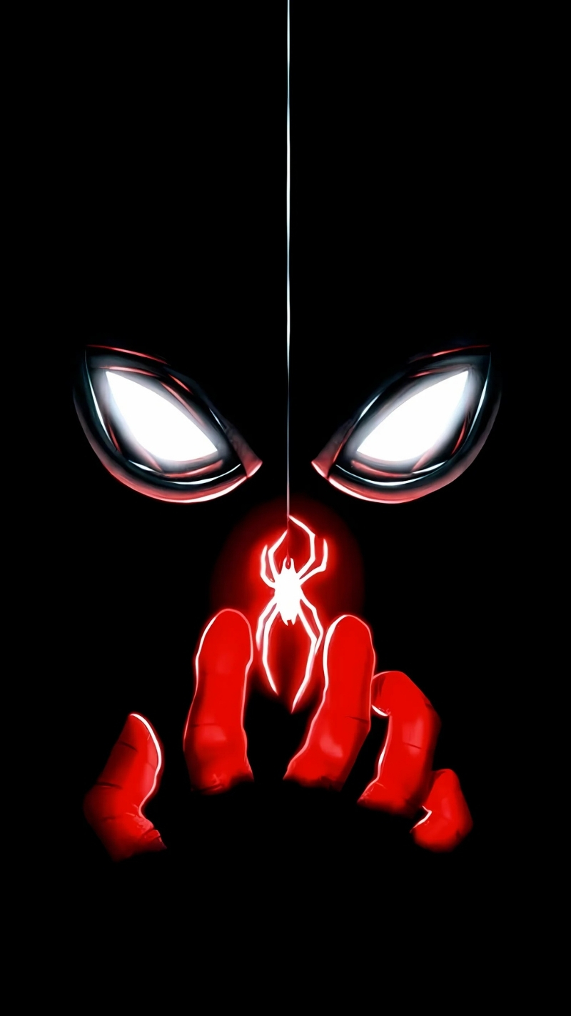 ảnh nền người nhện màu đen cá tính