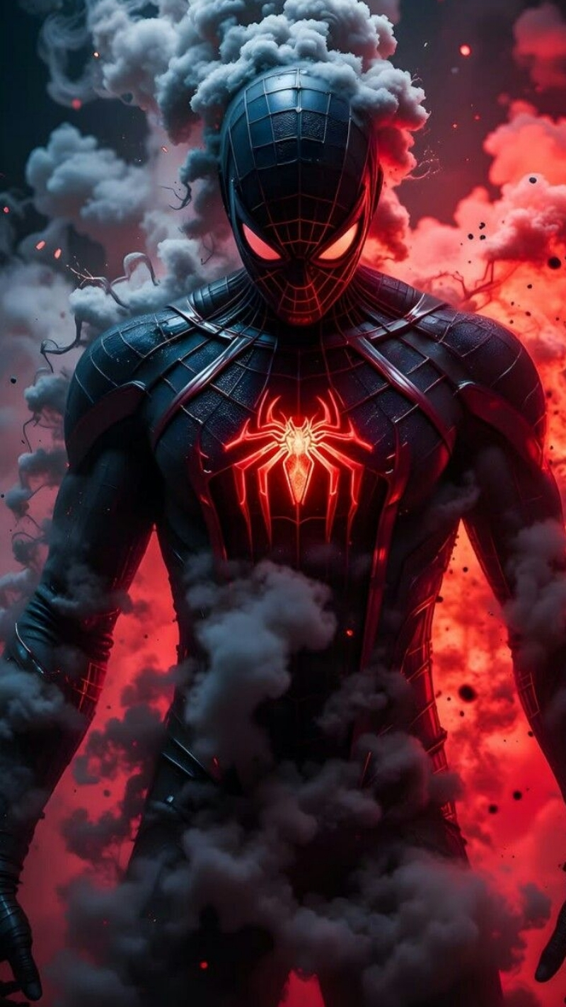 ảnh nền người nhện màu đen nổi bật