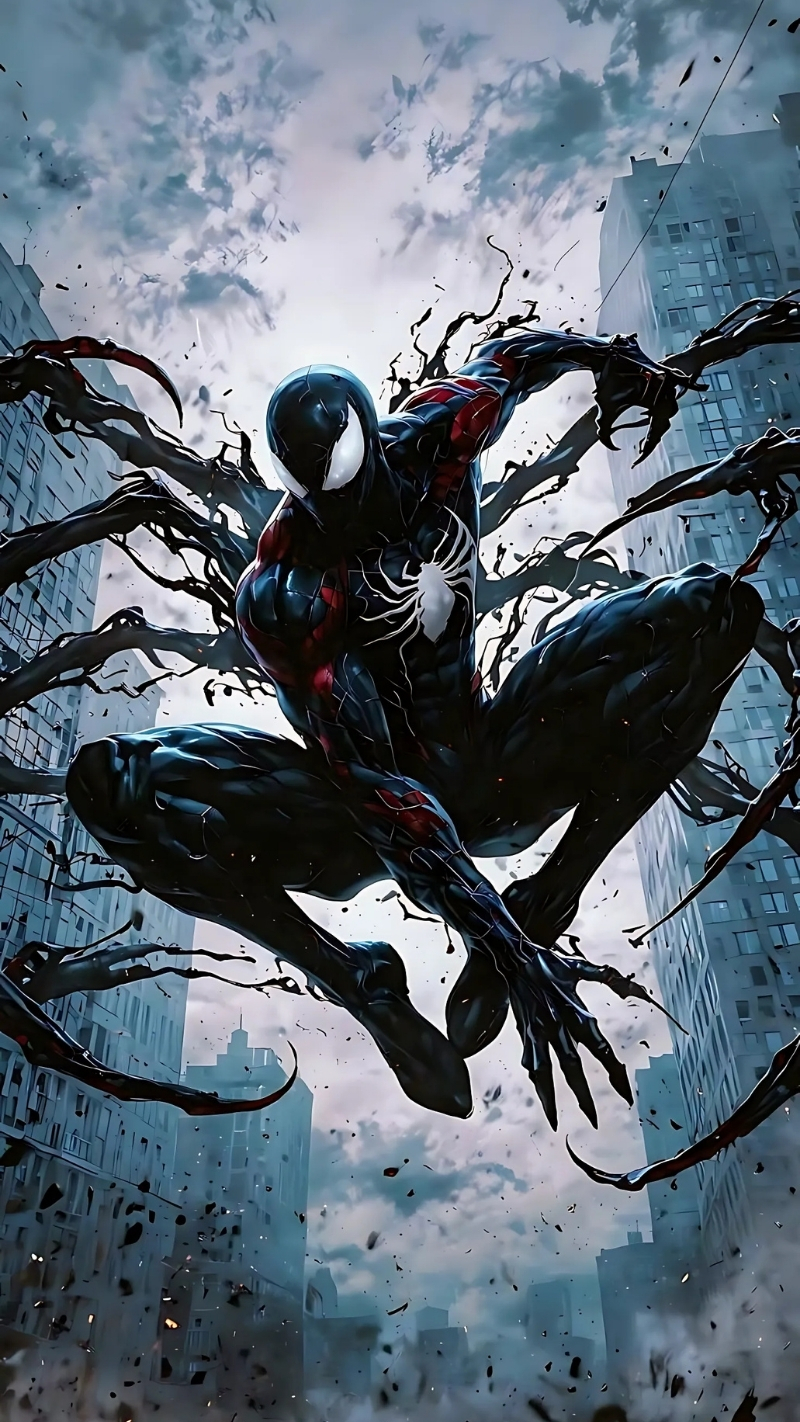 ảnh nền người nhện màu đen tinh tế