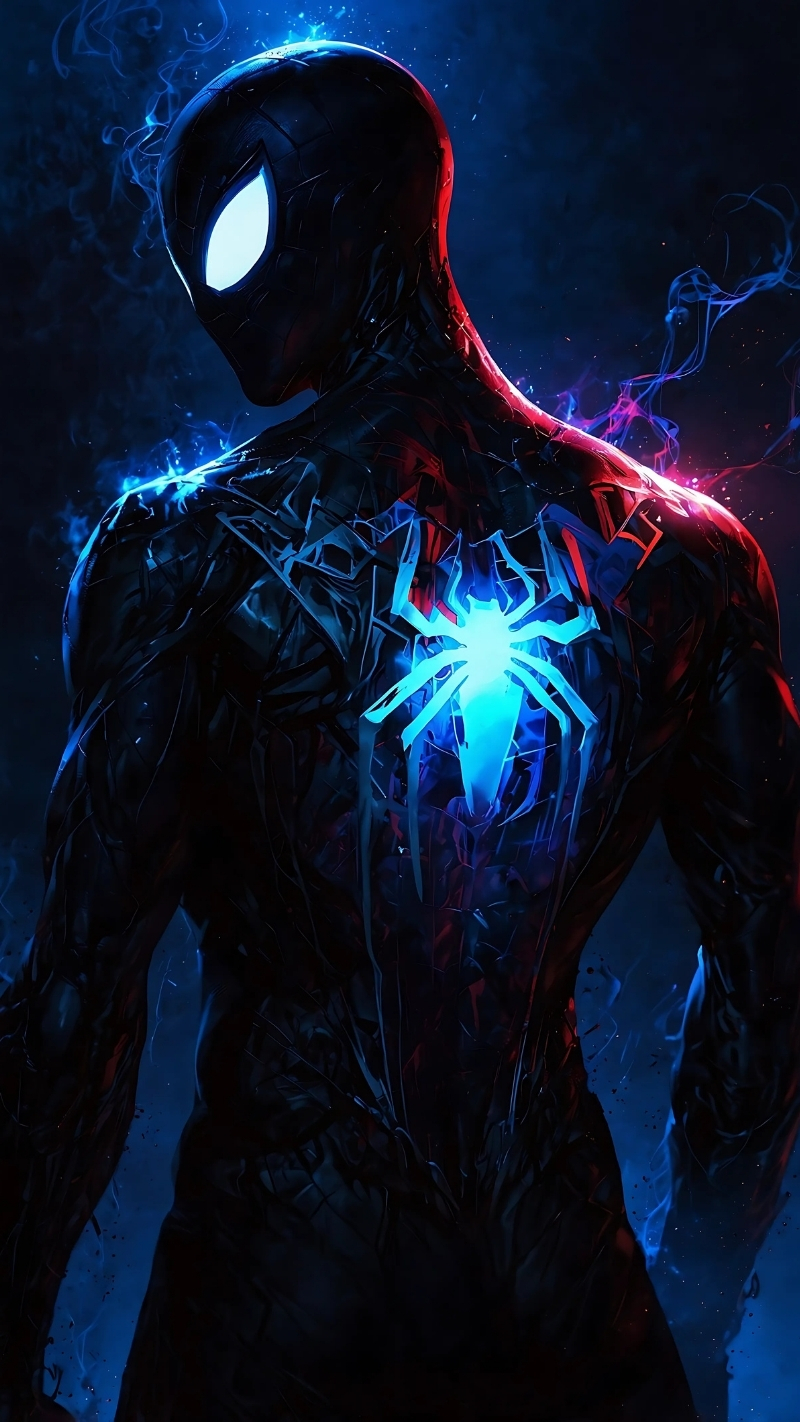 ảnh nền người nhện màu đen sắc nét