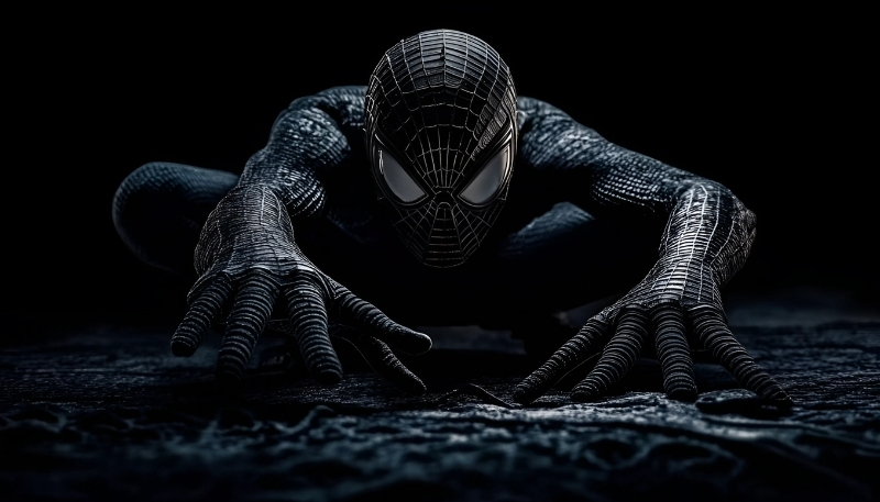 ảnh nền người nhện màu đen hiện đại