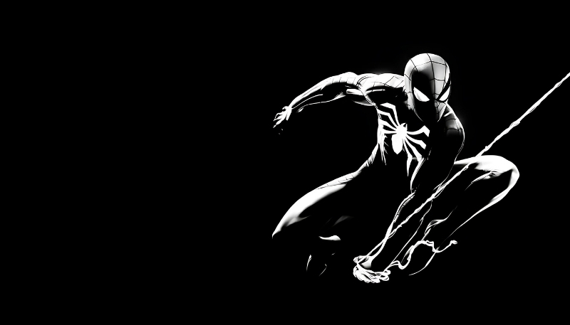 ảnh nền người nhện màu đen huyền ảo