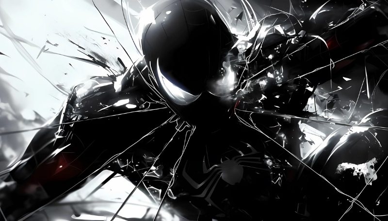 ảnh nền người nhện màu đen kỳ lạ