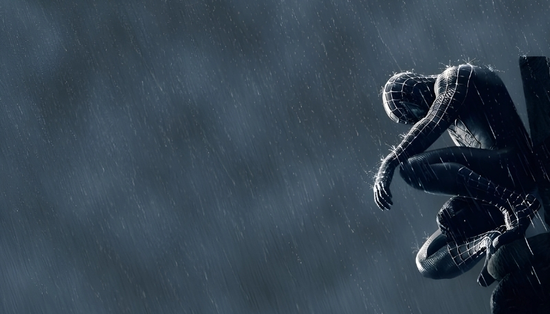 ảnh nền người nhện màu đen thú vị