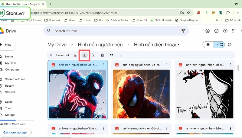 cách tải hình ảnh nền người nhện chất lượng cao